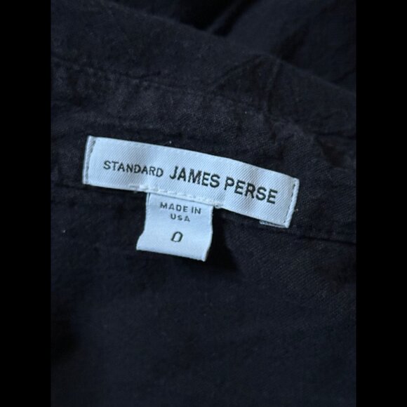 James Perse Shirt Dress 0 / XS Womens Black Button Long Sleeve 100% Cotton - Picture 6 of 7